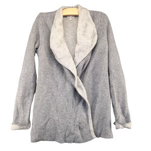 Benedetta B. Women's Knit Cardigan Sweater Gray Medium Long Sleeve Wool Cashmere